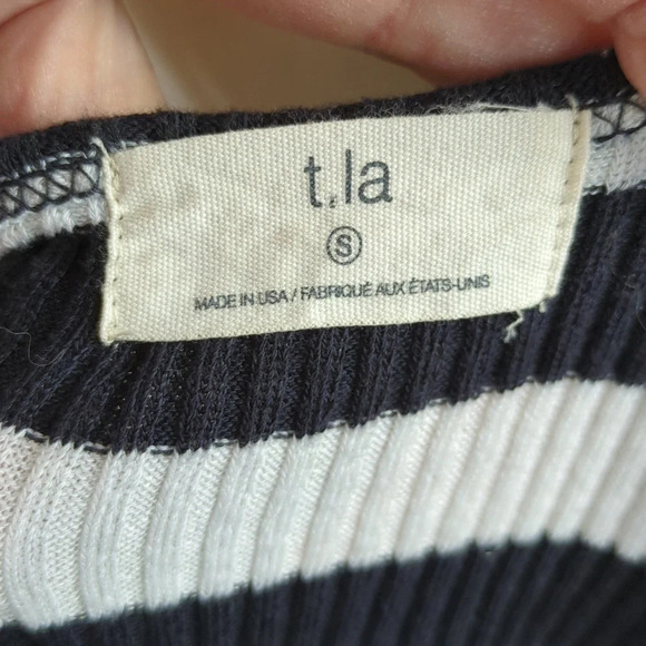 Anthropologie t.la Flutter Sleeve Ribbed Knit Tee - Picture 9 of 10